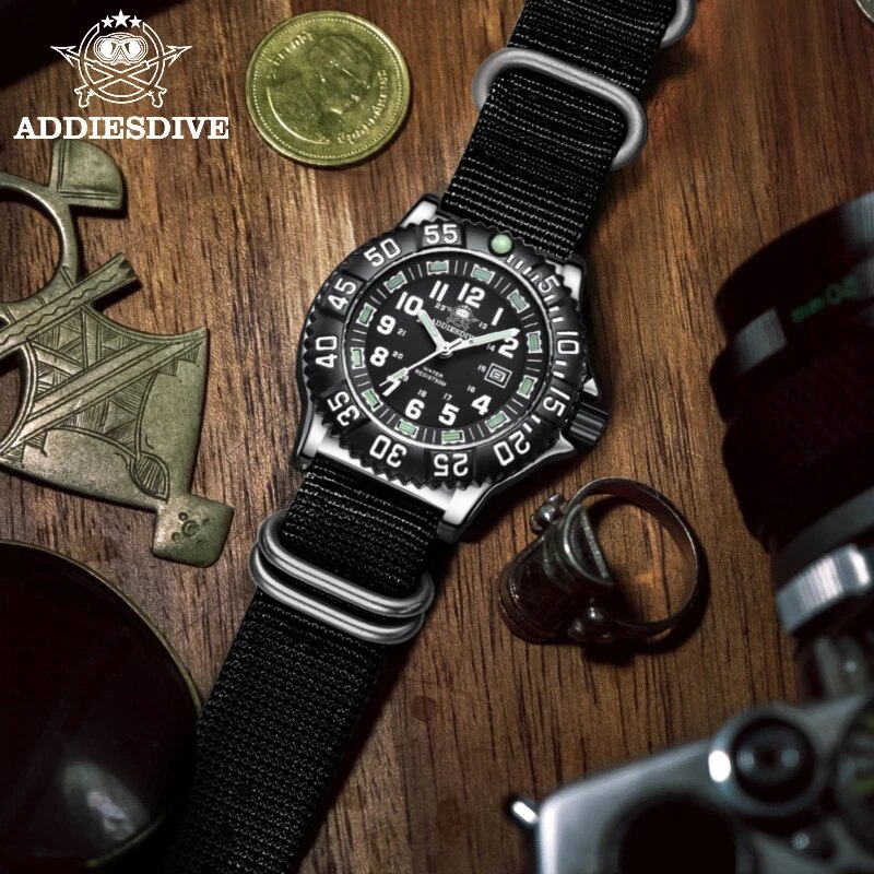 Addies Dive Men Fashion Casual - مراجعة Solar Powered Watch وسعره