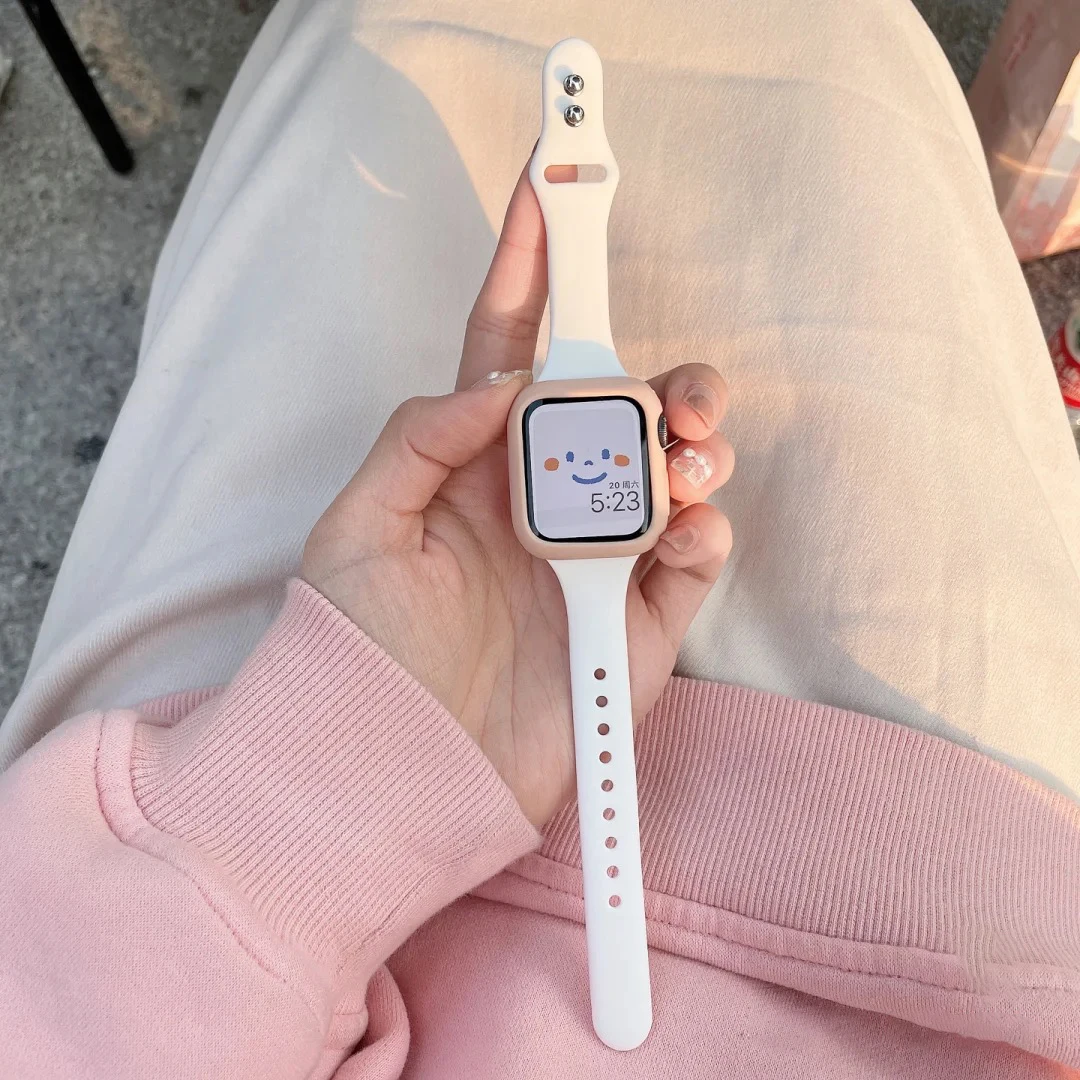 Slim Silicone strap for Apple  - مراجعة Smartwatch Apple Watches For Men وسعره
