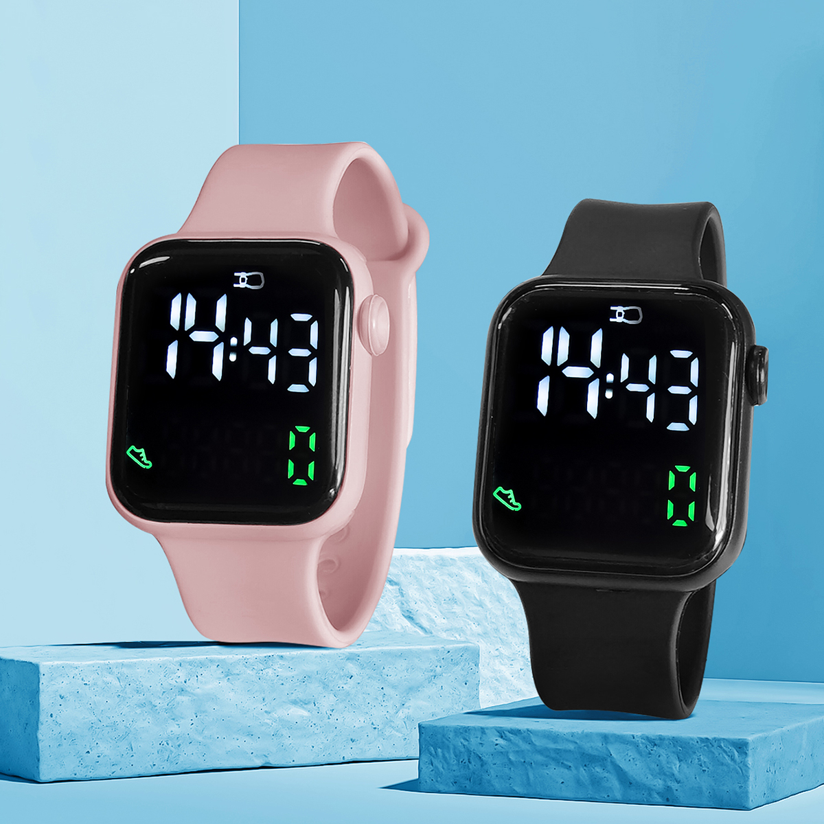 New 2PCS Student Minimalist Sm - مراجعة Smartwatch Watches For Girls وسعره