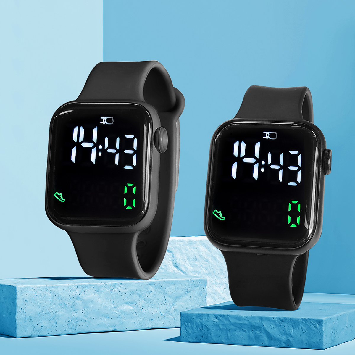 New 2PCS Student Minimalist Sm - مراجعة Smartwatch Watches For Girls وسعره