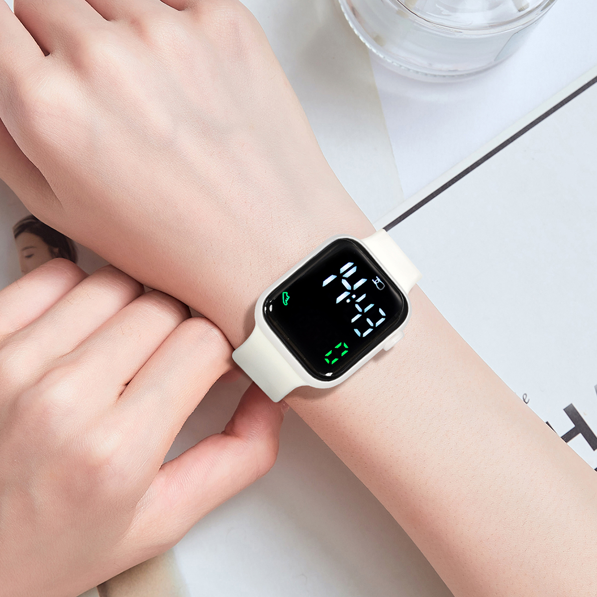 New 2PCS Student Minimalist Sm - مراجعة Smartwatch Watches For Girls وسعره