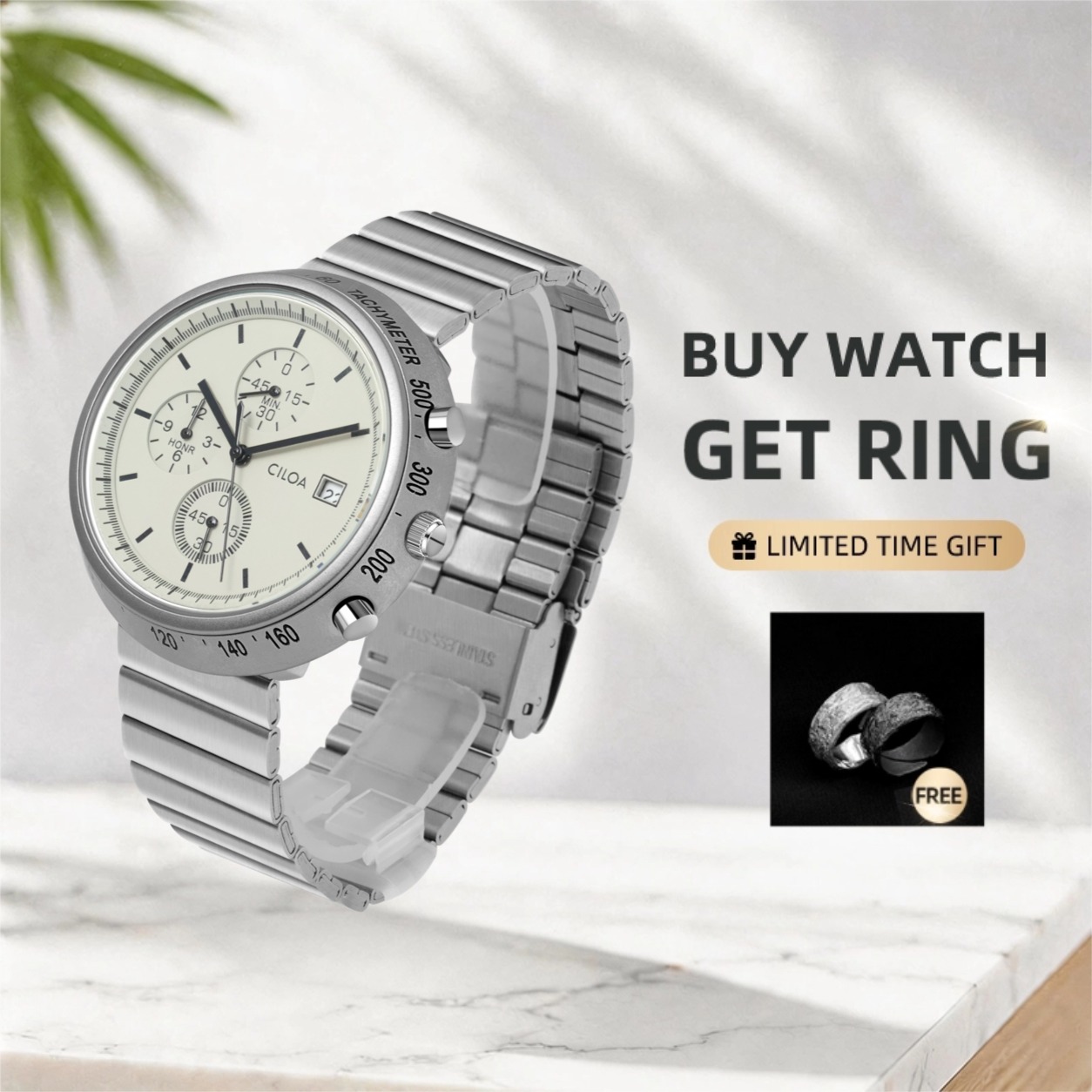 CILOA high quality watch men's - مراجعة Solar Powered Watch وسعره
