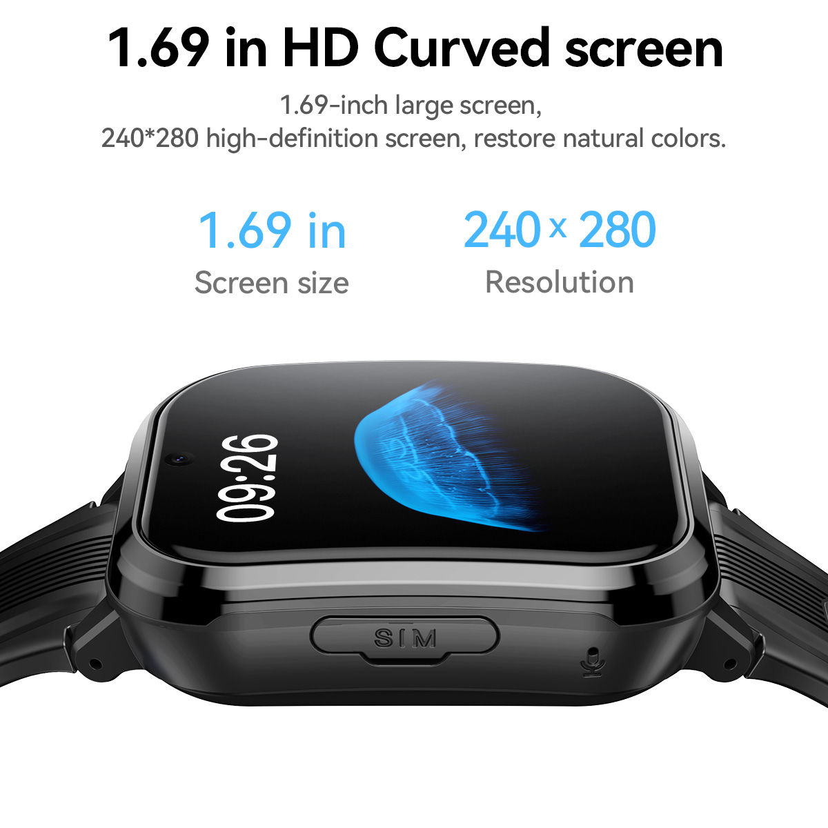 HOCO Y108 1.69inch HD LCD Curv - مراجعة Smartwatch Watches For Kid Boy With Gps وسعره