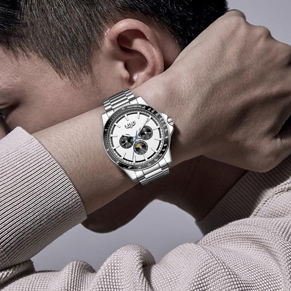 LIGE brand luxury watches mens - مراجعة Smartwatch Branded Watches For Men وسعره
