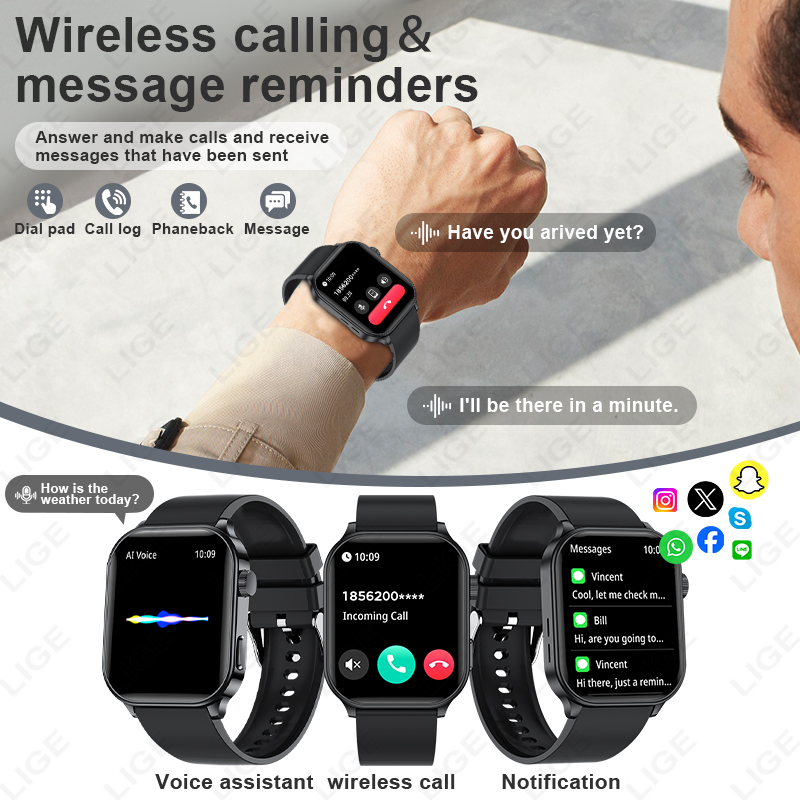 LIGE Original Brand Smart Watc - مراجعة Smartwatch Watches Brands For Women وسعره