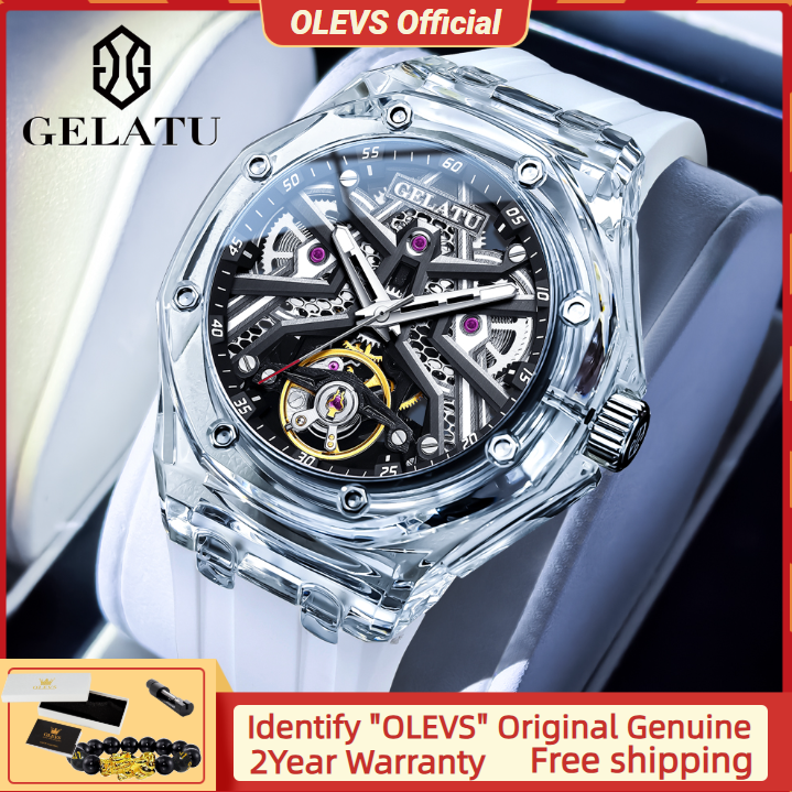 GELATU 8002 Automatic Mechanic - مراجعة Leather Watch Strap وسعره