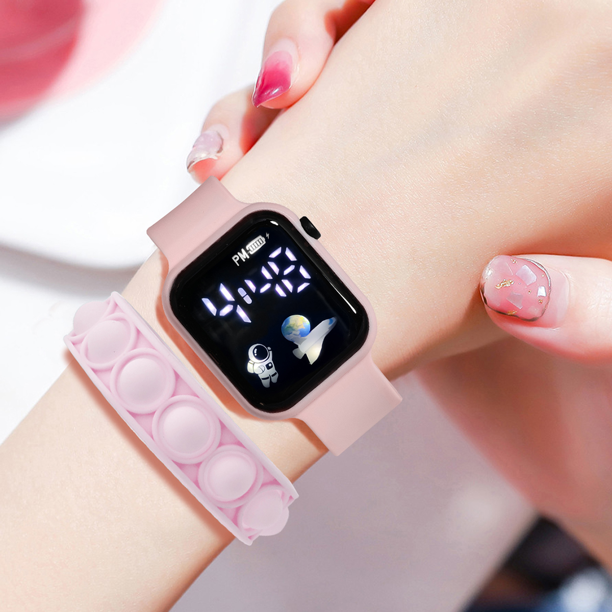 2PCS Children's Smart Watch Br - مراجعة Smartwatch Watches For Girls وسعره
