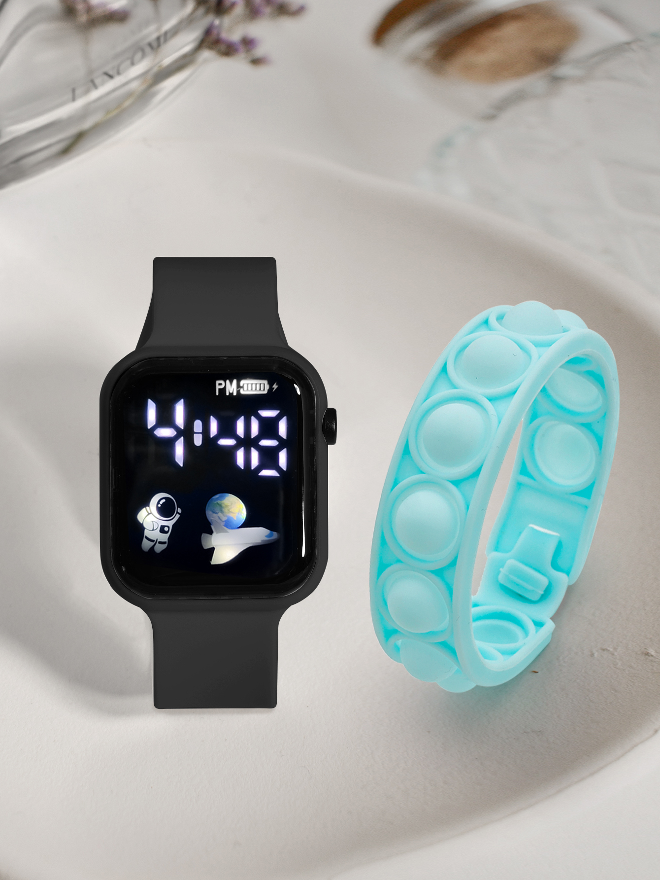2PCS Children's Smart Watch Br - مراجعة Smartwatch Watches For Girls وسعره